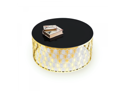 Sofatisch Couchtisch Kaffeetisch Beistelltisch Gold Tisch Moderne Glas