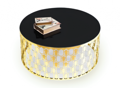 Sofatisch Couchtisch Kaffeetisch Beistelltisch Gold Tisch Moderne Glas