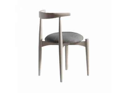 Küchenstuhl Esszimmerstuhl Holzstuhl ohne Armlehnen Beige Holz Modern