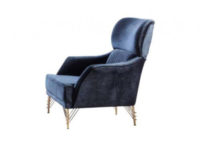 Blaue Sessel Garnitur Designer Lehnsessel Wohnzimmer Luxus Möbel 2tlg