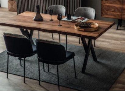 Exklusiver Holz Esstisch Moderne 6x Polsterstühle Esszimmer Garnitur