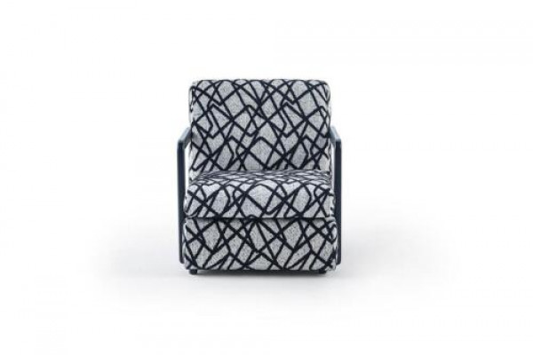 Schwarz-Grauer Wohnzimmer Sessel Designer 1-Sitzer Luxus Loungesessel