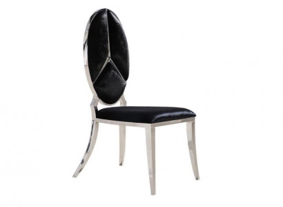 Stuhl Schwarz Neu Stühle Polsterstuhl Sessel Metall Lounge Design Möbel