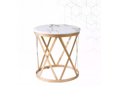 Wohnzimmer Beistelltisch gold Modern Möbel Material Edelstahl Design neu