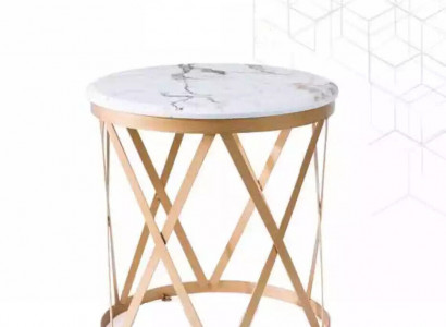 Wohnzimmer Beistelltisch gold Modern Möbel Material Edelstahl Design neu