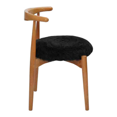 Modern Esszimmer Holz 4x Stühle Braun Ohne Armlehne Design gepolsterter Stuhl