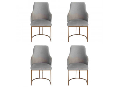 Moderne grau Esszimmerstühle stilvoll Küchenstühle Luxus Design 4x Stühle neu