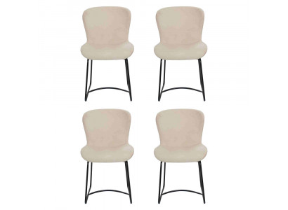 Esszimmerstuhl 4x Stühle Esszimmer Modern Stuhle Metall Design Weiß