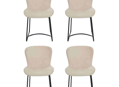 Esszimmerstuhl 4x Stühle Esszimmer Modern Stuhle Metall Design Weiß