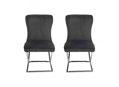 Designer 2x Stühle Luxus Chesterfield Polster Stühle Sessel Wohn Ess Zimmer