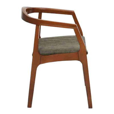 Stuhl Braun Design Wohnzimmer Esszimmer Holz 2x Stühle Polster mit Armlehne