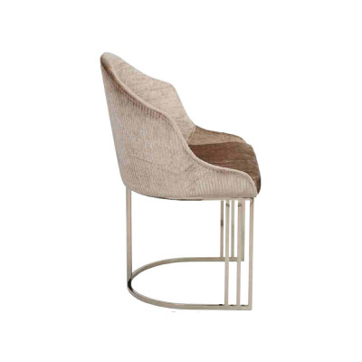 Esszimmerstuhl Luxus Modern 2x Stühle Textil Design Metall Stuhl Möbel