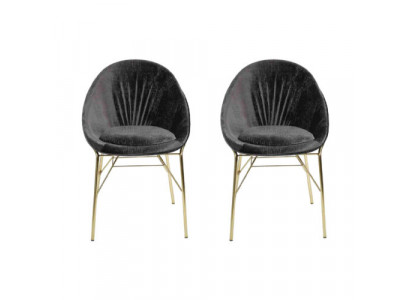 Design Schwarz 2x Stühle Ohne Armlehne Esszimmer Moderne Möbel Luxus Neu