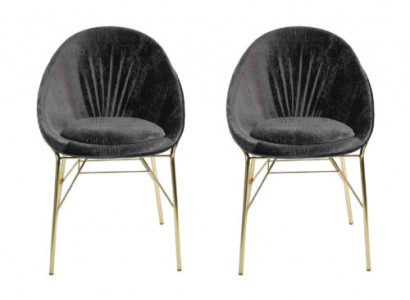 Design Schwarz 2x Stühle Ohne Armlehne Esszimmer Moderne Möbel Luxus Neu