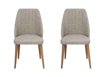 Modern 2x Stühle Polsterstuhl Luxus Sessel Grau Stuhl Lehnstuhl Esszimmer