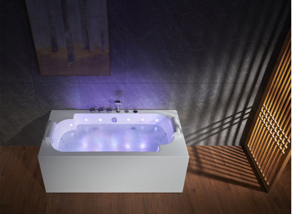 Whirlpool LED Wanne Spa Indoor Badewanne Whirlwanne Hydrotherapie