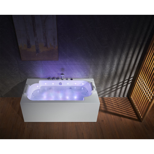 Whirlpool Jacuzzi LED Wanne Spa Indoor Badewanne Whirlwanne Hydrotherapie