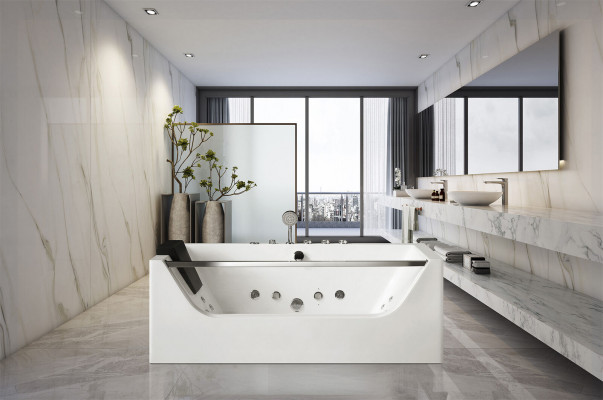 Badewanne Whirlpool Wanne Sprudel Massagedüsen Wellness Komfort