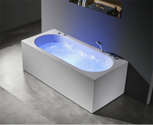Luxus Wanne Whirlpool Sprudel Massagedüsen Badewanne Whirlwanne LED