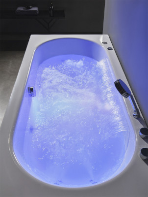 Luxus Wanne Whirlpool Sprudel Massagedüsen Badewanne Whirlwanne LED
