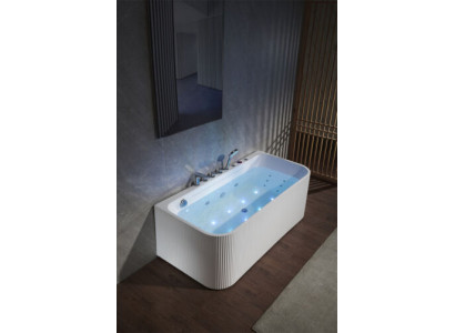 Badewanne Whirlpool Massagedüsen Led Ergonomisch Entspannung Wanne