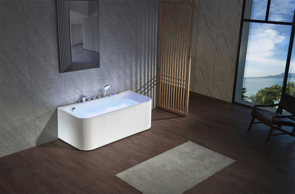 Badewanne Whirlpool Massagedüsen Led Ergonomisch Entspannung Wanne