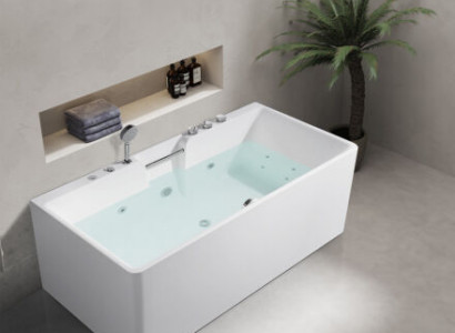 Whirlwanne Indoor Whirlpool Badewanne Home Spa Weiß Wanne Relax