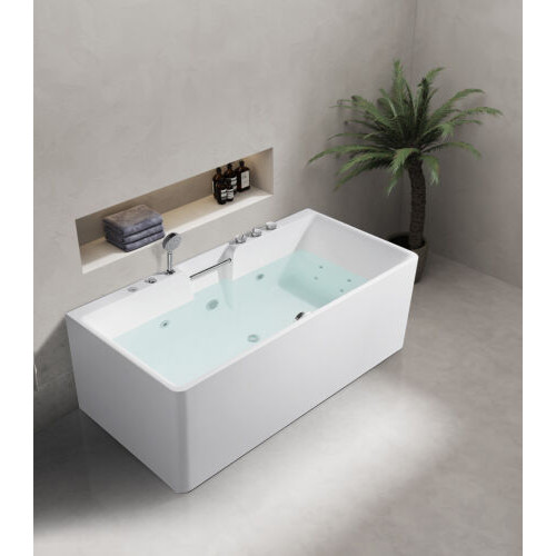 Whirlwanne Indoor Whirlpool Badewanne Home Spa Weiß Wanne Relax