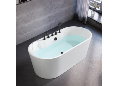Zeitgenössisch Wanne Acryl Badewanne Badezimmer Weiß Standbadewanne