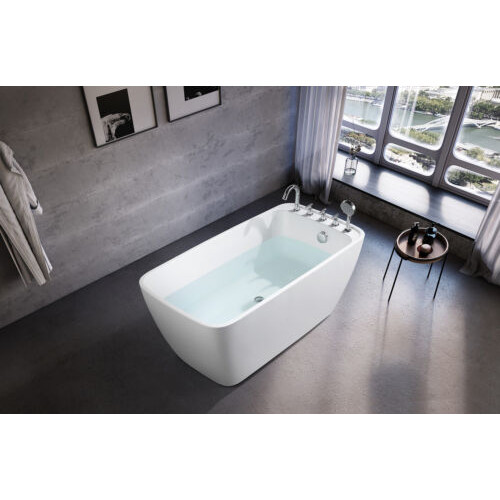 Wanne Badezimmer Acryl Badewanne Weiß Standbadewanne Zeitgenössisch