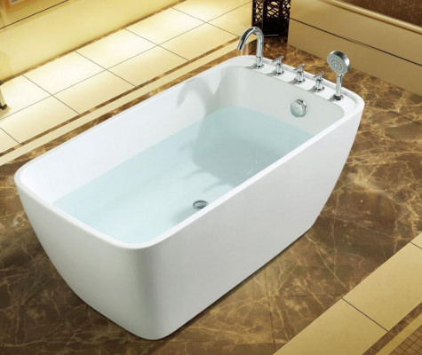 Wanne Badezimmer Acryl Badewanne Weiß Standbadewanne Zeitgenössisch