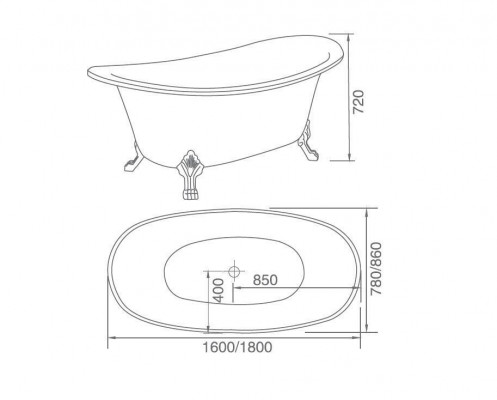 Wanne Standbadewanne Freistehende Badewanne Modern Gold Weiß Oval