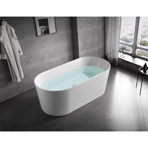 Badezimmer Acryl Badewanne Wanne Weiß Standbadewanne Zeitgenössisch