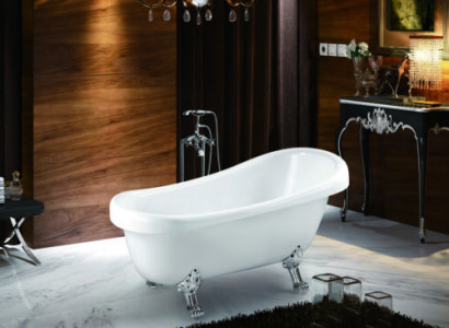 Standbadewanne Freistehende Badewanne Wanne Modern Bad Weiß Oval