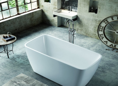 Badewanne Badezimmer Acryl Wanne Weiß Standbadewanne Zeitgenössisch