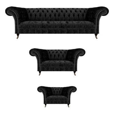 Chesterfield Sofagarnitur 3tlg Komplett Wohnzimmer Sofas Couch Neu Set