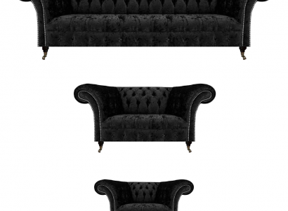 Chesterfield Sofagarnitur 3tlg Komplett Wohnzimmer Sofas Couch Neu Set