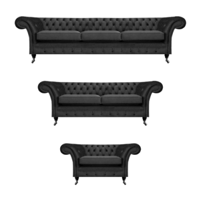 Sofagarnitur Sofas Couchen Wohnzimmer Sessel Chesterfield Einrichtung 3+2+1