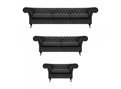 Sofagarnitur Sofas Couchen Wohnzimmer Sessel Chesterfield Einrichtung 3+2+1