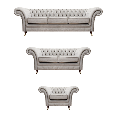 Wohnzimmer Sofas Komplett Sessel Luxus Sitz Grau Chesterfield Polstermöbel