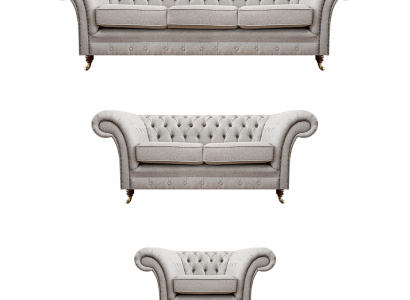 Wohnzimmer Sofas Komplett Sessel Luxus Sitz Grau Chesterfield Polstermöbel