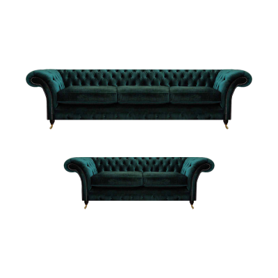 Komplett Möbel Wohnzimmer Sofas 3+2 Sofagarnitur Couchen Chesterfield