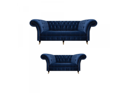 Chesterfield Set Dreisitzer Sofa Couch Einrichtung Sessel Wohnzimmer Neu