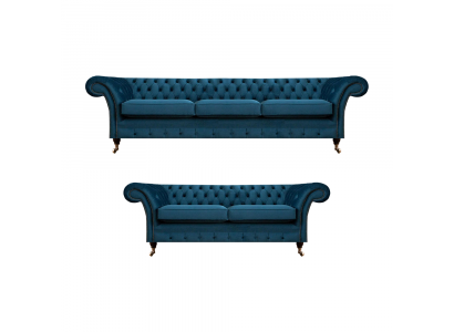 Sofagarnitur Chesterfield Textilsofa Sofas Couch Polster Sessel Wohnzimmer