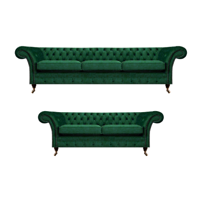 Sofagarnitur 2tlg Sofas Chesterfield Wohnzimmer Couchen 3+2 Polstermöbel