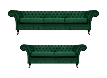 Sofagarnitur 2tlg Sofas Chesterfield Wohnzimmer Couchen 3+2 Polstermöbel