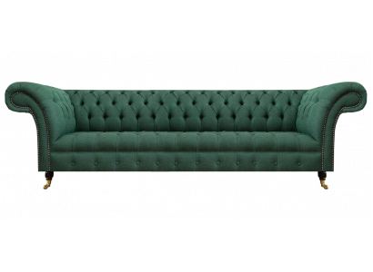 Polstermöbel Luxus Viersitzer Sofa Couch Grün Wohnzimmer Chesterfield