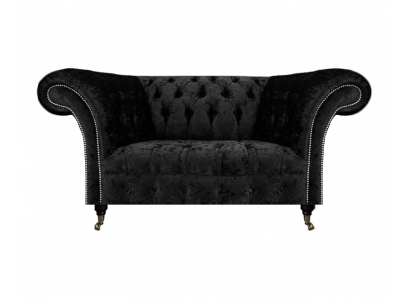 Chesterfield Sofa Zweisitzer Couch Wohnzimmer Stoff Polstersitz Polstermöbel