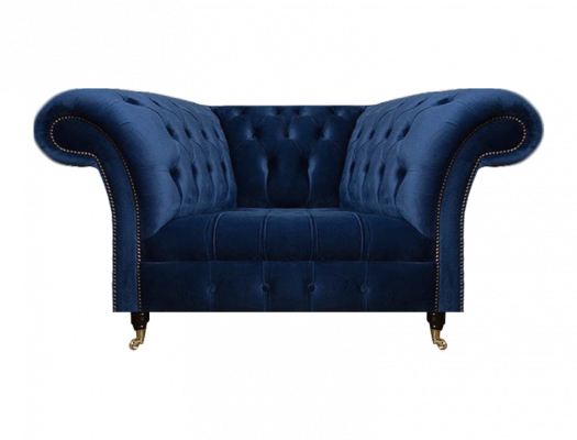 Luxus Blau Sessel Polstersitz Polstermöbel Wohnzimmer Neu Design Chesterfield