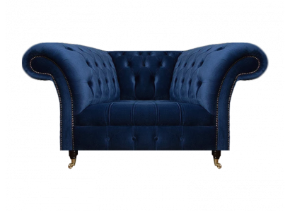 Luxus Blau Sessel Polstersitz Polstermöbel Wohnzimmer Neu Design Chesterfield